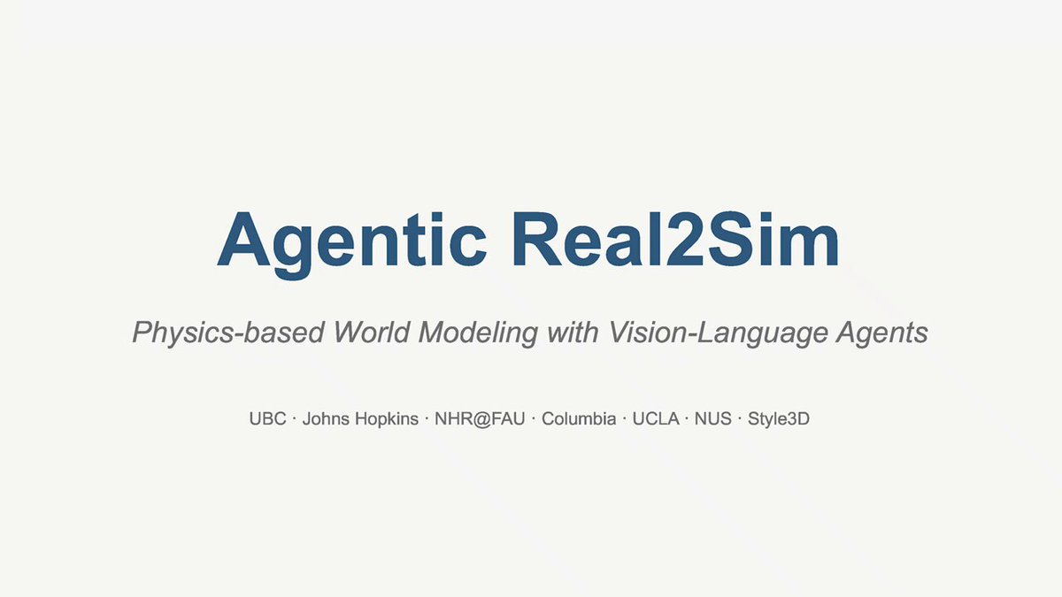 Agentic Real2Sim:从单段视频重建物理仿真器