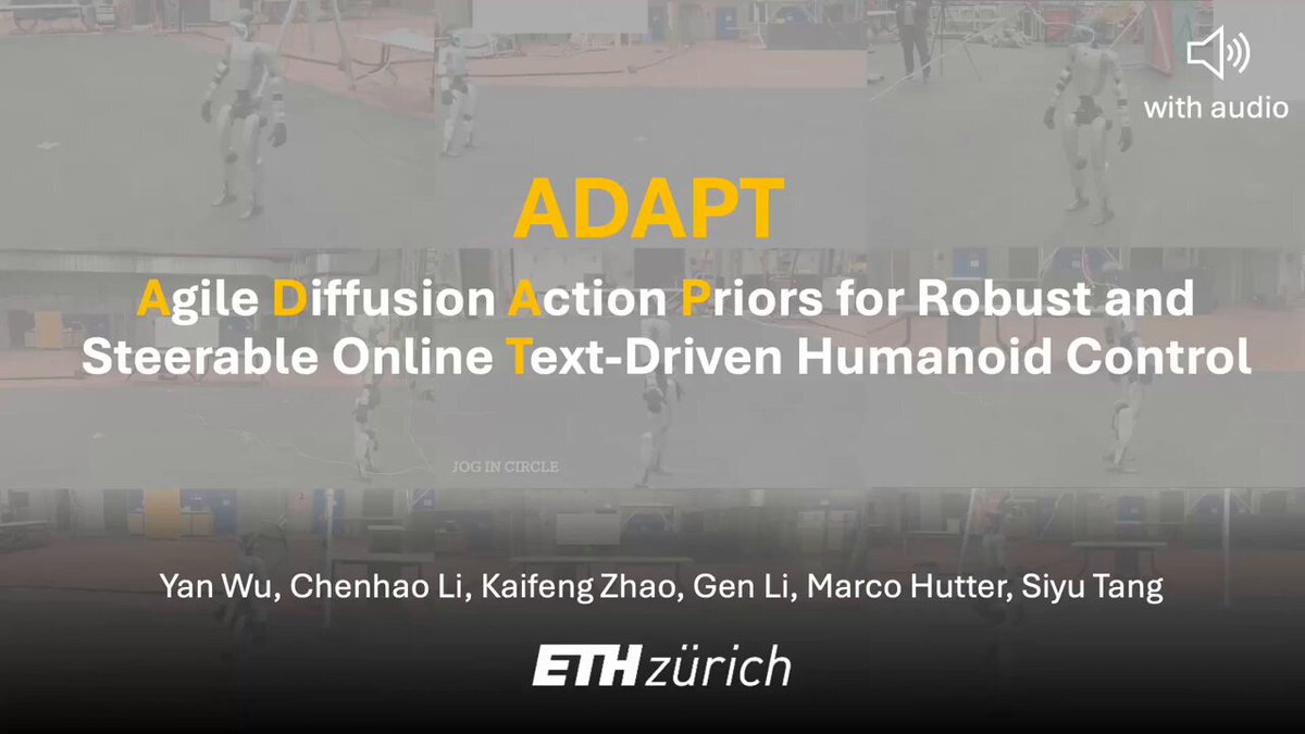 ADAPT maps text commands to whole-body humanoid control