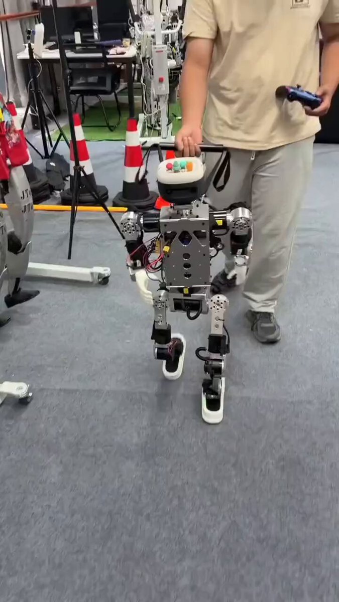 NOETIX Bumi humanoid — walking training with arm-swing sync