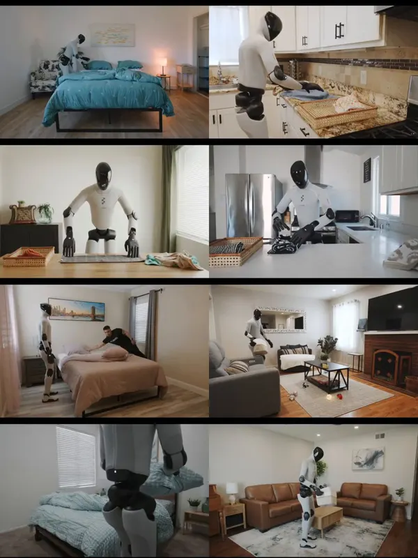 Figure 03 keeps working across rooms: beds, laundry, kitchen