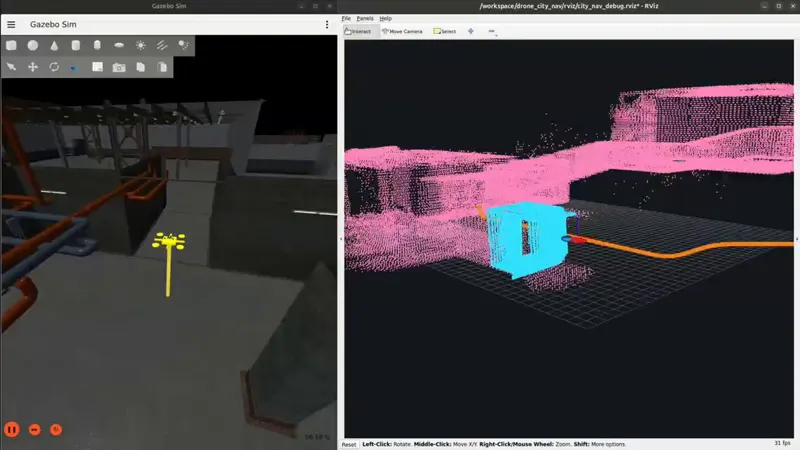 A Drone That Flies on Two Cameras and an IMU, No Map or GNSS