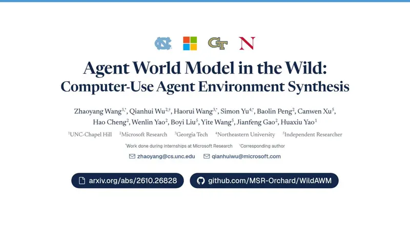 WildAWM Synthesizes 341 Computer-Use Environments to Train Agents